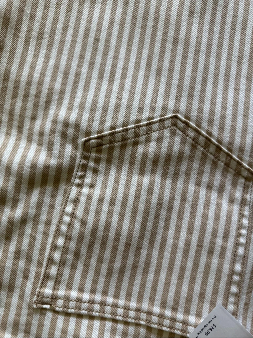 NWT HIDDEN Los Angeles Sammie Barrel Jeans Tan Stripe Size 29